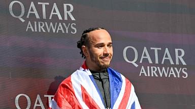 Formula 1 Qatar Airways British Grand Prix, Northamptonshire, UK. Towcester, UK, 07 July 2024. Lewis Hamilton celebrates as he wins