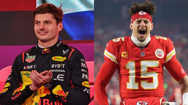 Max Verstappen (L) and Patrick Mahomes (R)