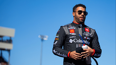 Nov 10, 2024; Avondale, Arizona, USA; NASCAR Cup Series driver Bubba Wallace (23) during the NASCAR Cup Series Championship race at Phoenix Raceway. Mandatory Credit: Mark J. Rebilas-Imagn Images