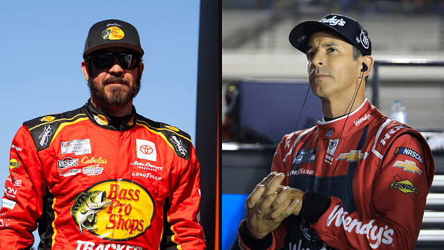 Martin Truex Jr. (L) and Helio Castroneves (R). Image Credits: Imagn.