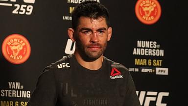 Las Vegas, NV - March 6: Dominick Cruz interacts with media after the UFC 259 Blachowicz v Adesanya event at UFC Apex on March 6, 2021 in Las Vegas, Nevada, United States. Las Vegas, Nevada United States - ZUMAp175 20210306_zsa_p175_029 Copyright: xDiegoxRibasx