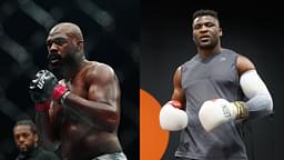 Jon Jones (L), Francis Ngannou (R)