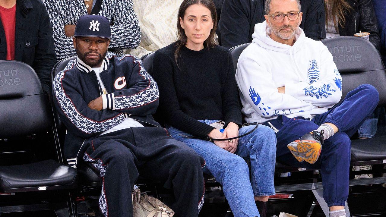 (L) Floyd Mayweather Jr. attends the NBA, Basketball Herren, USA game between the Los Angeles Clippers and the Los Angeles Lakers on Tuesday February 4, 2025 at Intuit Dome Arena in Inglewood, California.