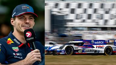 Max Verstappen (L) and the #60 Acura ARX-06 of Meyer Shank racing at 2025 Daytona 24 (R)