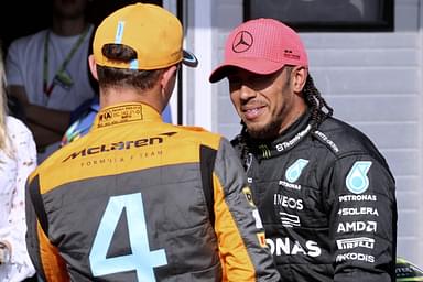 HAMILTON Lewis F1 Team Mercedes Qualifikation mit NORRIS Lando F1 GP von Ungarn 2023 am 22.07.2023 in Budapest