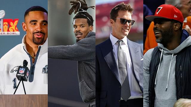 Jalen Hurts, Cam Newton, Tom Brady and Michael Vick