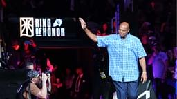 Phoenix Suns legend Charles Barkley greets fans during a Ring of Honor half time ceremony of the game against the Utah Jazz at Footprint Center