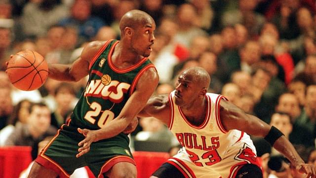 Gary Payton and Michael Jordan