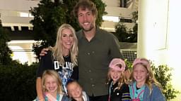 Kelly and Matthew Stafford with their kids.