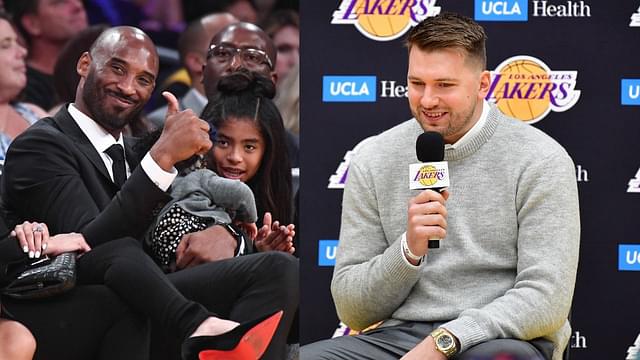 Kobe Bryant and GiGi Bryant (L), Luka Doncic (R)