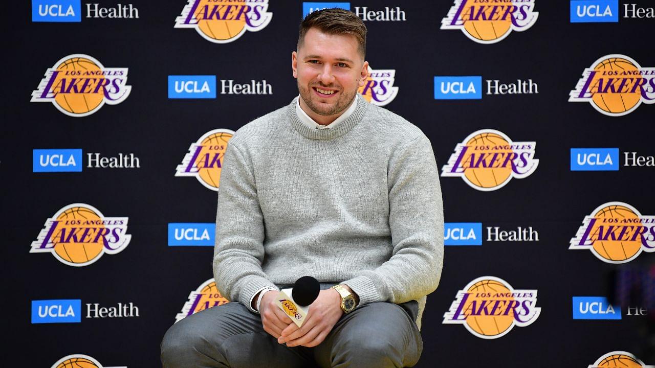 Luka Doncic NBA: Los Angeles Lakers-Press Conference