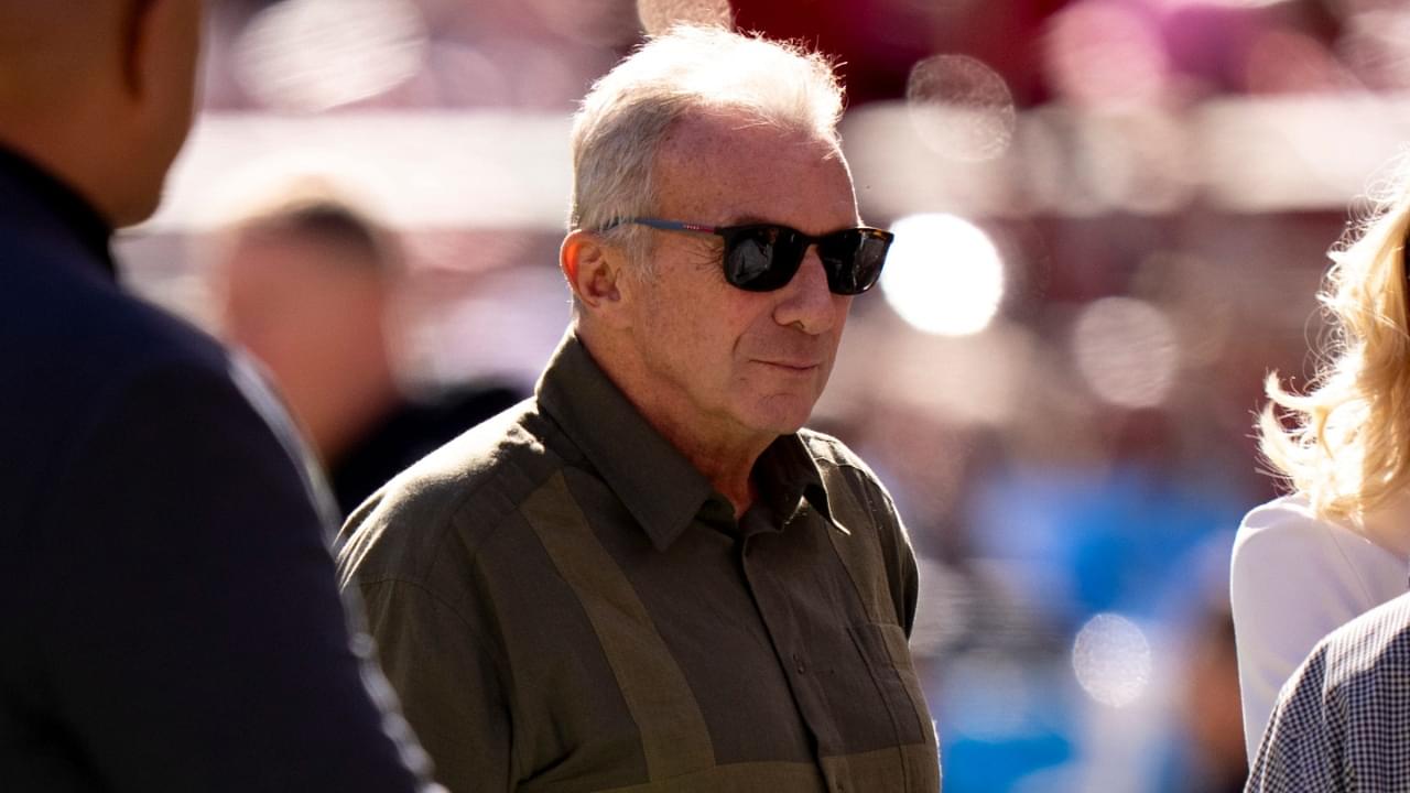 Joe Montana, San Francisco 49ers former quarterback, walks on the field before the NFL game between the Cincinnati Bengals and the San Francisco 49ers at Levi Stadium in Santa Clara, Calif., on Sunday, Oct 29, 2023.