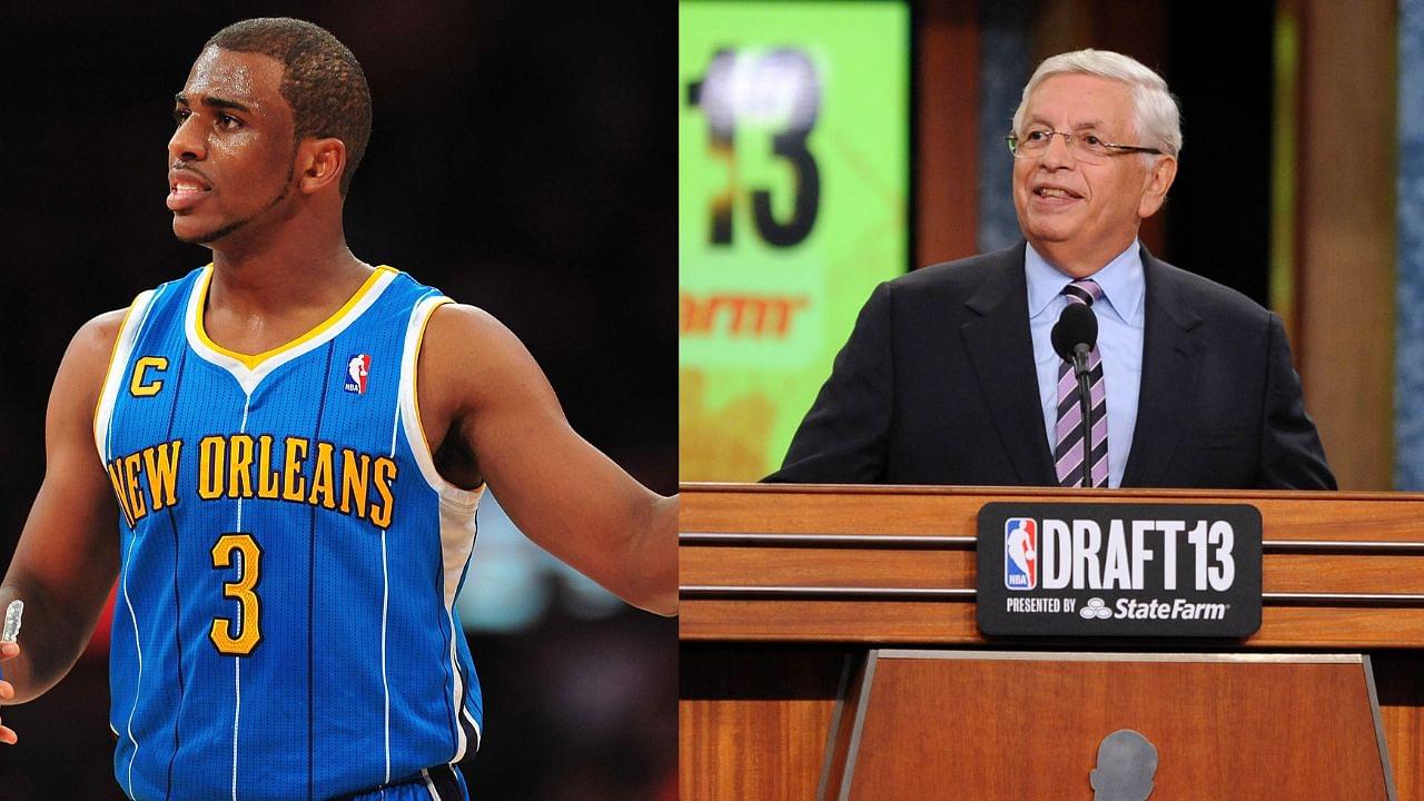 Chris Paul (L) and David Stern (R)