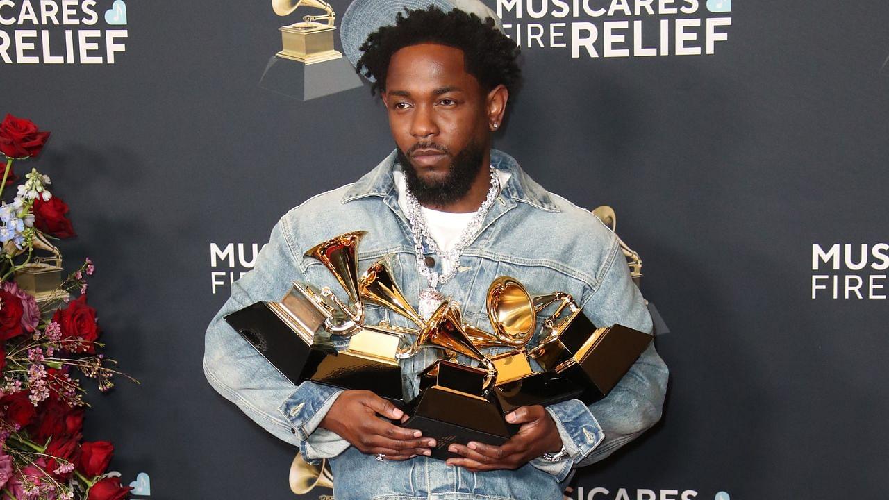 Kendrick Lamar, Winner of Record of the Year, Best Rap Performance, Best Rap Song, Best Music Video, and Song of the Year for ‘Not Like Us’ at the 67th Annual Grammy Awards at Crypto.com Arena in Los Angeles on Sunday, Feb. 2, 2025.