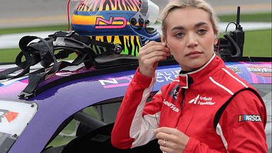 Natalie Decker gets ready for her qualifying run, Saturday, February 17, 2024 for the United Rentals 300 at Daytona International Speedway.