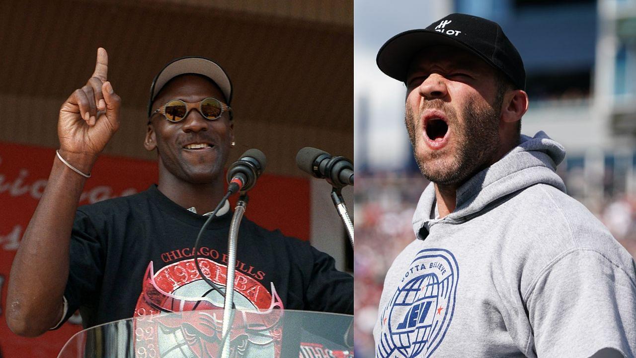 Michael Jordan (L), Julian Edelman (R)