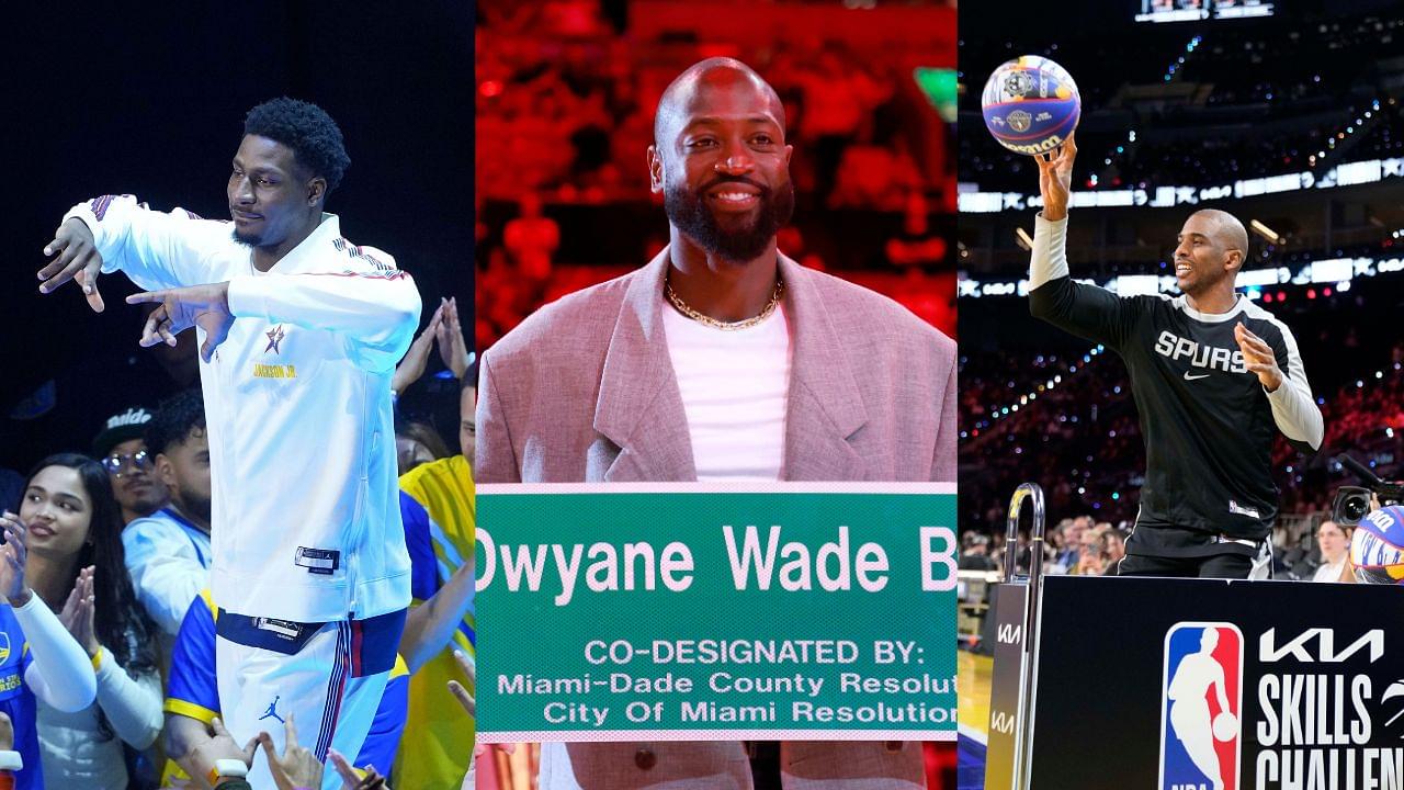 Jaren Jackson Jr (L), Dwyane Wade (C), Chris Paul (R)