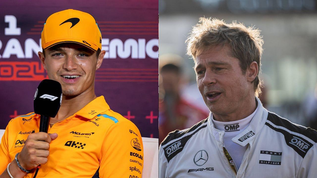 Lando Norris(L), Brad Pitt(R)