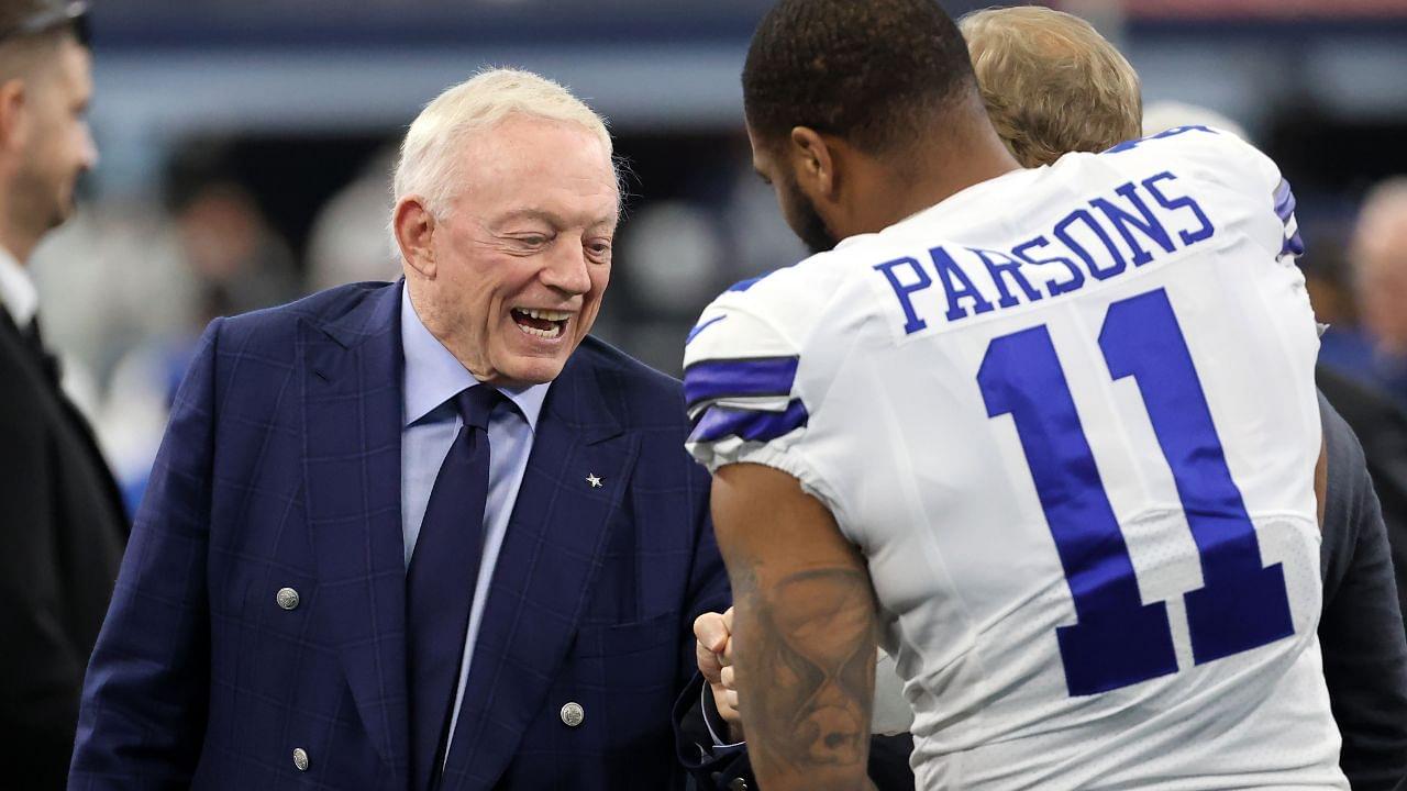 Jerry Jones and Micah Parsons