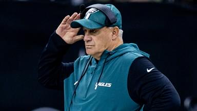 Sep 22, 2024; New Orleans, Louisiana, USA; Philadelphia Eagles defensive coordinator Vic Fangio looks on during the first half against the New Orleans Saints at Caesars Superdome.