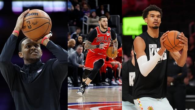 De'Aaron Fox (L), Lonzo Ball (C), Victor Wembanyama (R)