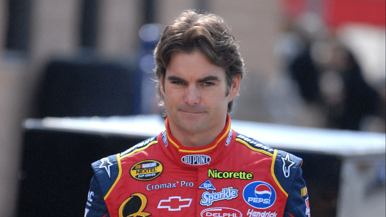 Feb 23, 2007; Fontana, CA, USA; Nascar Nextel Cup Series driver Jeff Gordon (24) during practice for the Auto Club 500 at California Speedway. Mandatory Credit: Mark J. Rebilas-Imagn Images Copyright © 2007 Mark J. Rebilas