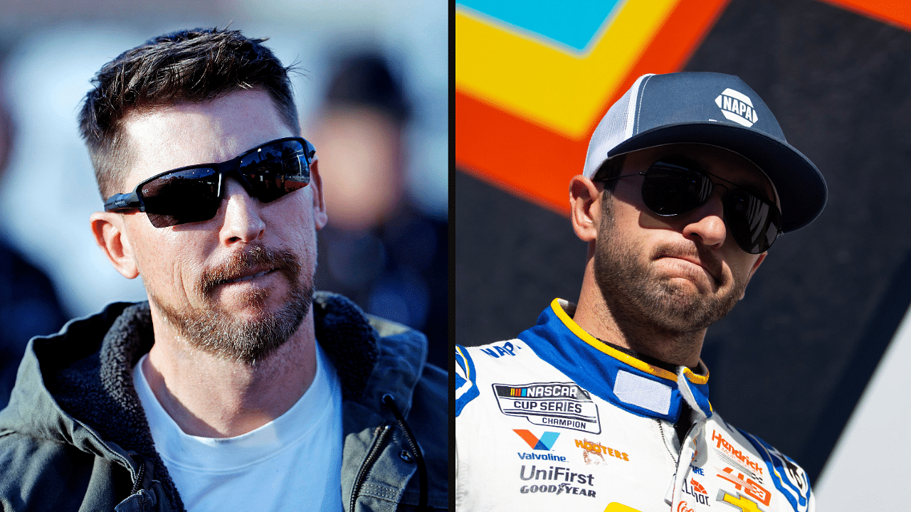 Denny Hamlin (L) and Chase Elliott (R). Image Credits: Imagn.