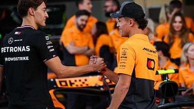 63 George Russell (GBR, Mercedes-AMG Petronas F1 Team), 4 Lando Norris (GBR, McLaren Formula 1 Team), F1 Grand Prix of Abu Dhabi at Yas Marina Circuit on December 5, 2024 in Abu Dhabi, United Arab Emirates.