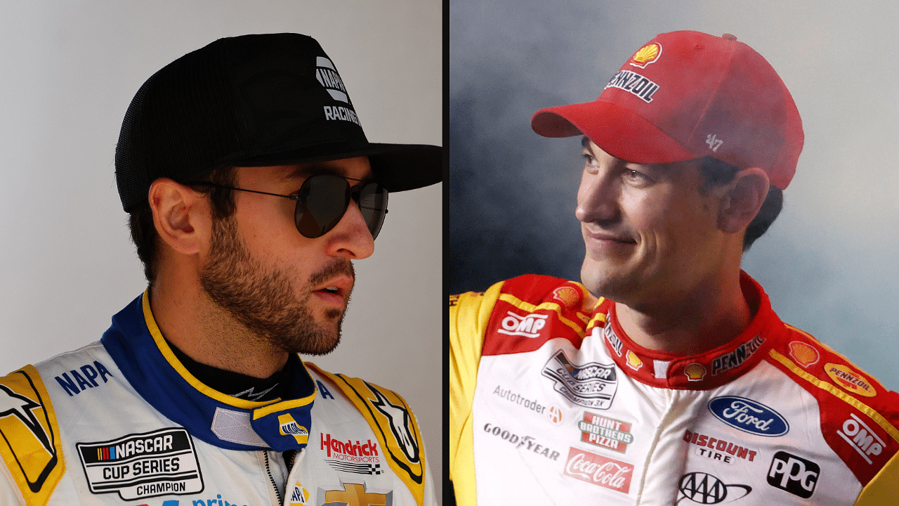 Chase Elliott (L) and Joey Logano (R). Image Credits: Imagn.