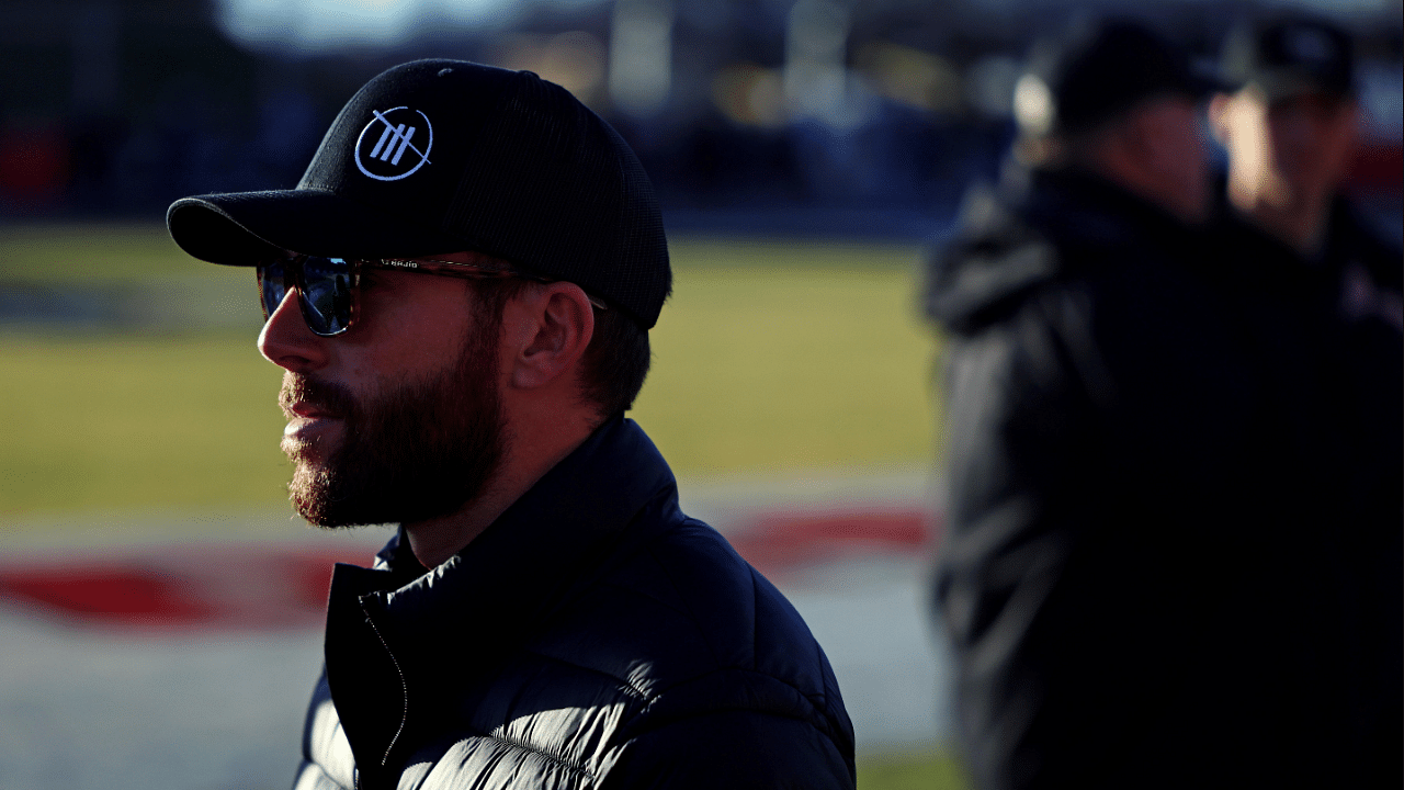 Feb 1, 2025; WInston-Salem, North Carolina, USA; NASCAR Cup Series driver Ross Chastain (1) walks the track before practice for the Clash at Bowman Gray at Bowman Gray Stadium. Mandatory Credit: Peter Casey-Imagn Images