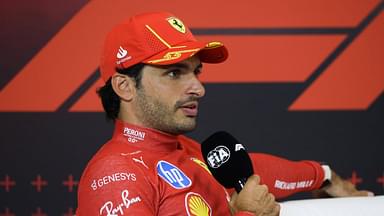 Carlos Sainz of Ferrari attends a press conference, PK, Pressekonferenz after Formula 1 Abu Dhabi Grand Prix at Yas Marina Circuit on December 8th, 2024 in Abu Dhabi, United Arab Emirates