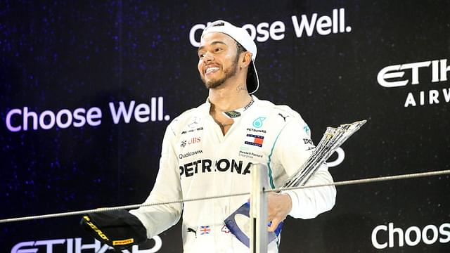 Formula 1 Etihad Airways Abu Dhabi Grand Prix winner Lewis Hamilton GB 44 Mercedes AMG Petronas Formula One Team