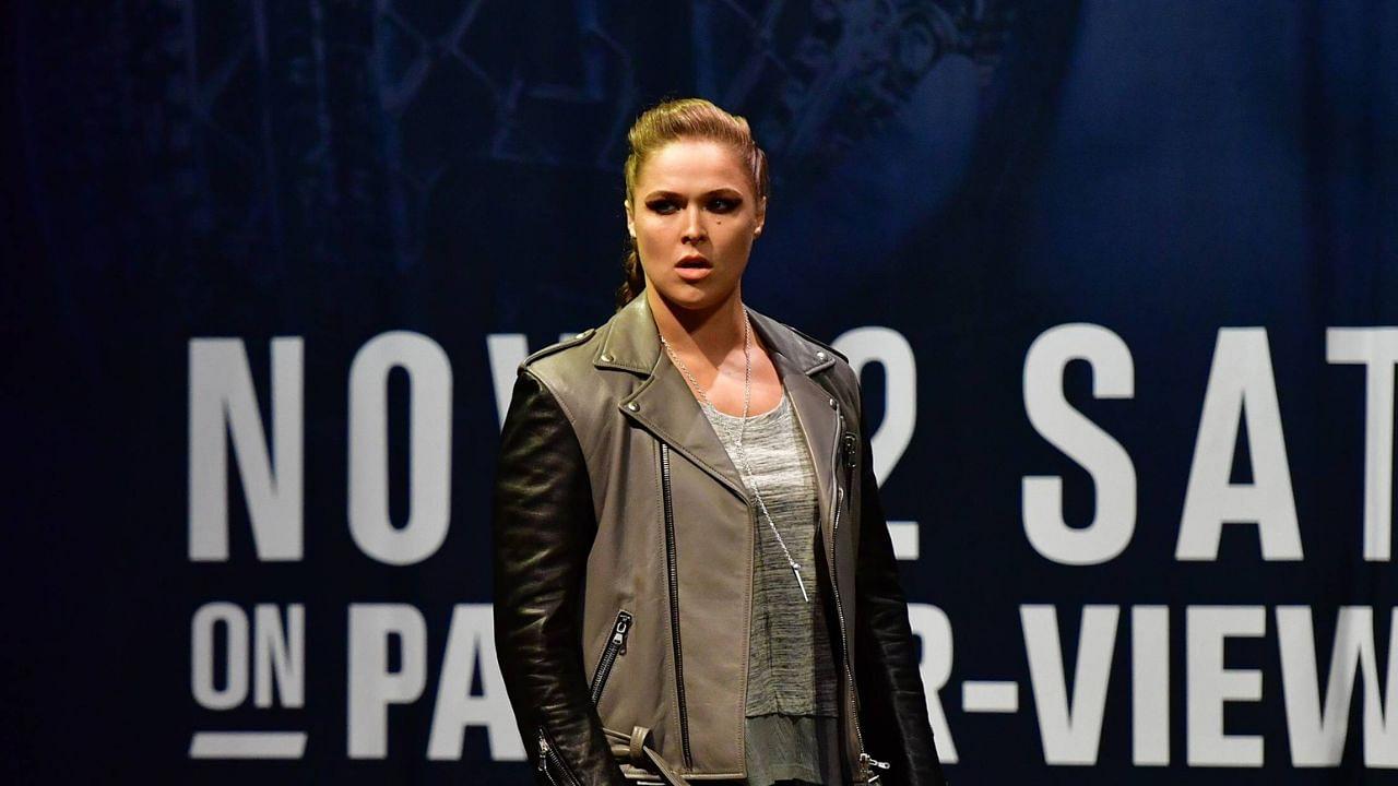 Ronda Rousey and Amanda Nunes during weigh-in at UFC 205 in Madison Square Garden. MMA 2016 - UFC 205 - Weigh-In - ZUMAs277 20161111_shn_s277_425