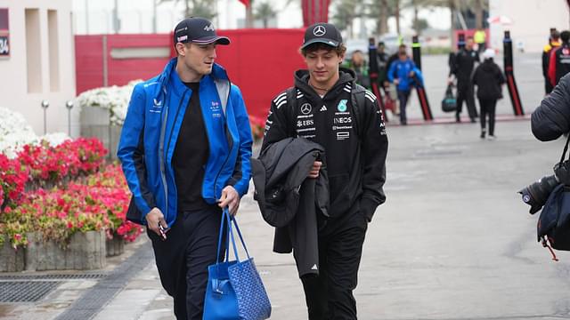 27.02.2025, Bahrain International Circuit, Sakhir, Formula 1 Testfahrten Bahrain 2025 ,im Bild Jack Doohan (AUS), BWT Alpine F1 Team, Andrea Kimi Antonelli (ITA)