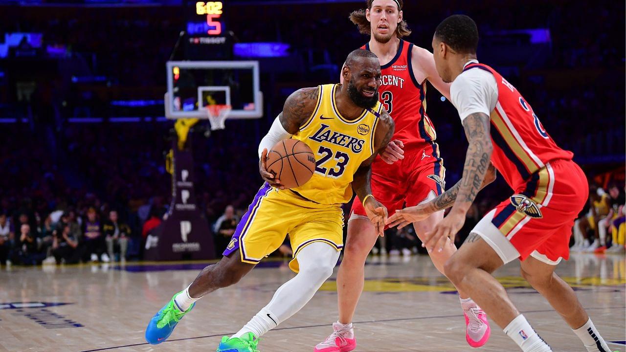 LeBron James NBA: New Orleans Pelicans at Los Angeles Lakers