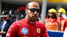 Lewis Hamilton of Great Britain and Scuderia Ferrari looks on during the F1 Grand Prix of China at Shanghai International Circuit