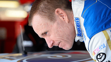 NASCAR Sprint Cup Series driver Mark Martin (55) during practice for the STP 400 at Kansas Speedway.