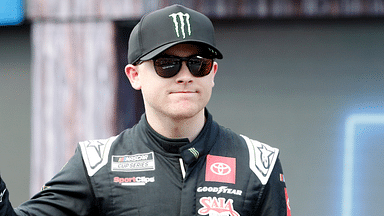 NASCAR Cup Series driver Ty Gibbs (54) walks out onto the stage for driver introductions before the EchoPark Automotive Grand Prix at Circuit of the Americas.