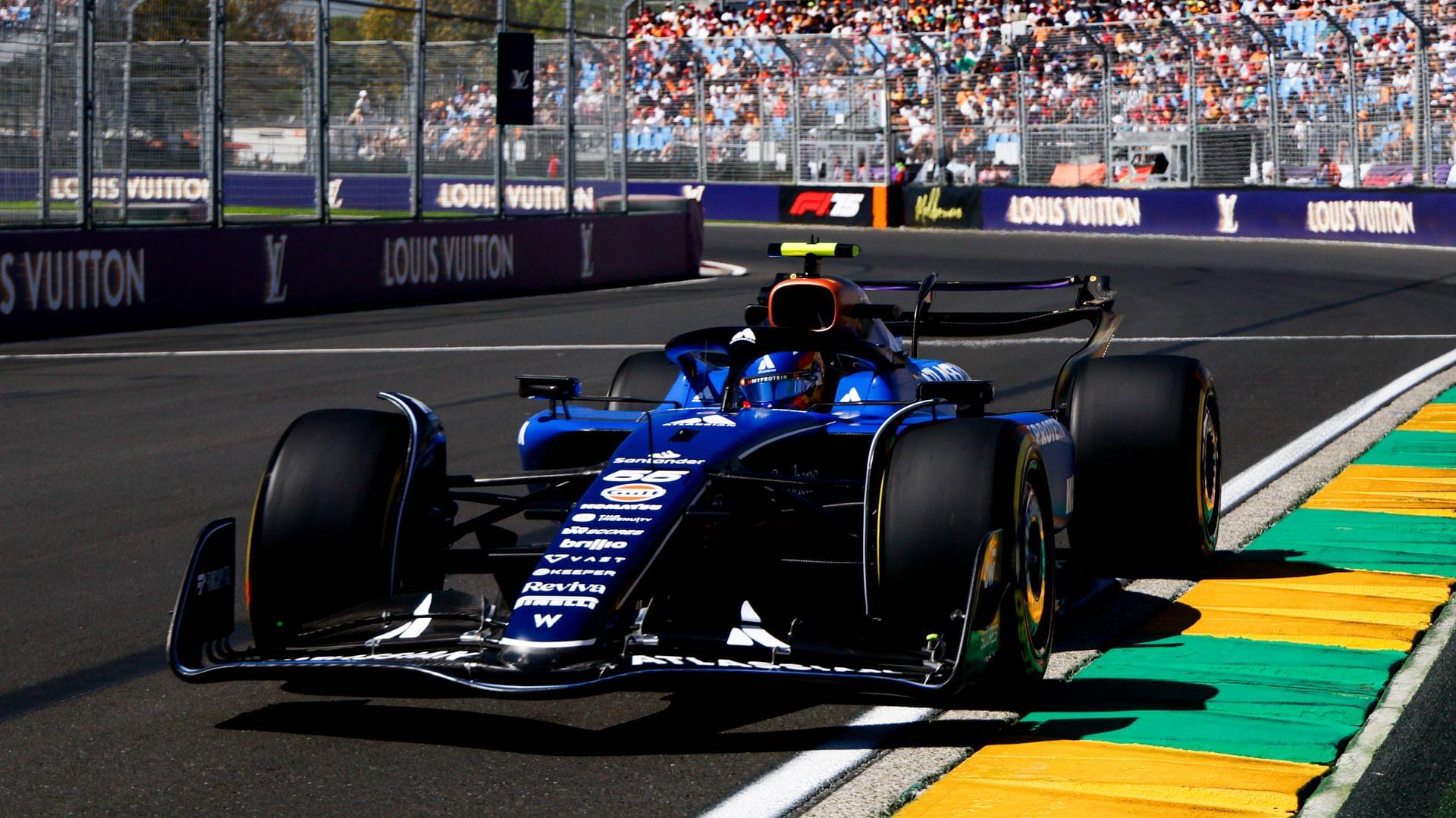 Carlos Sainz of Spain drives the Atlassian Williams Racing FW47 during first practice in the 2025 Australian Grand Prix at Albert Park in Melbourne