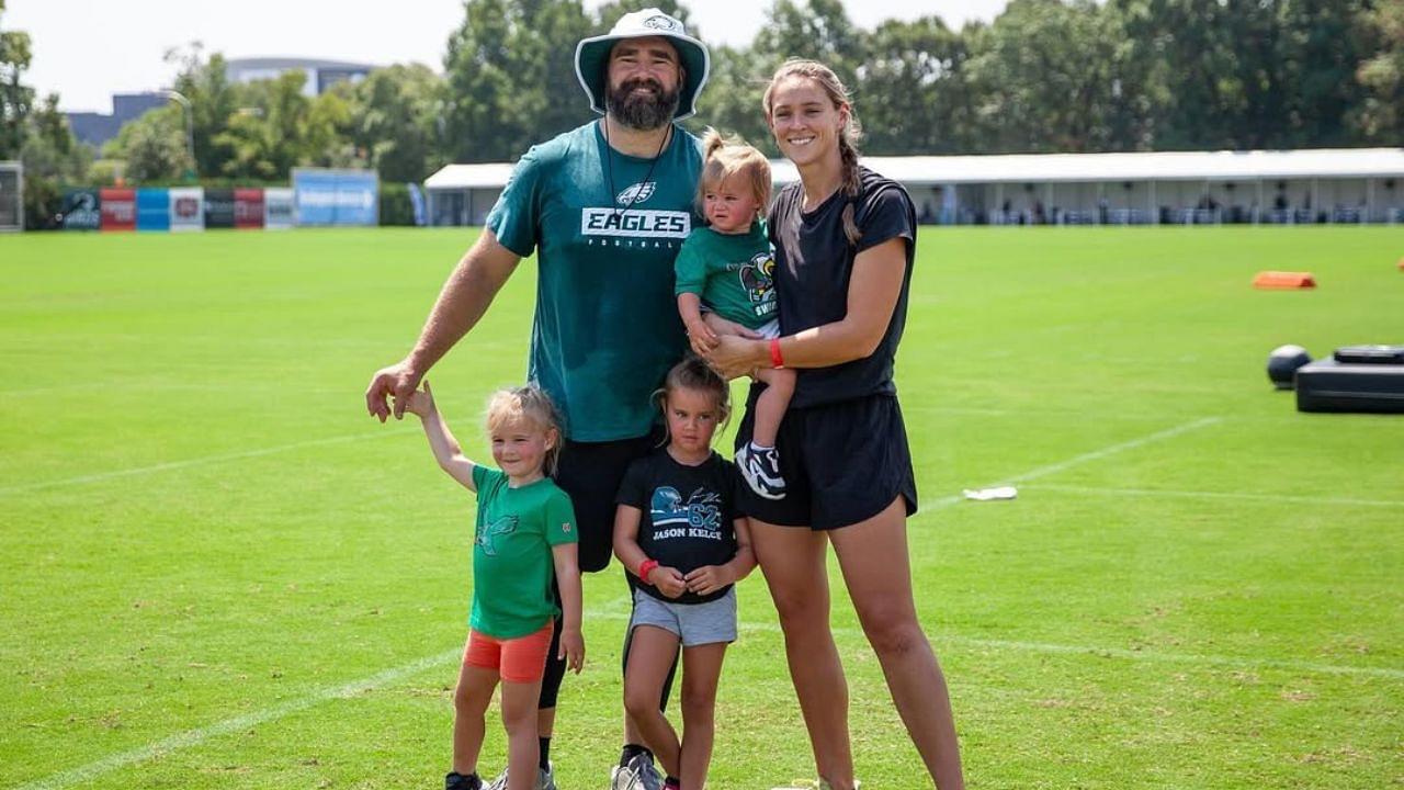 Jason Kelce, Kylie Kelce and their kids