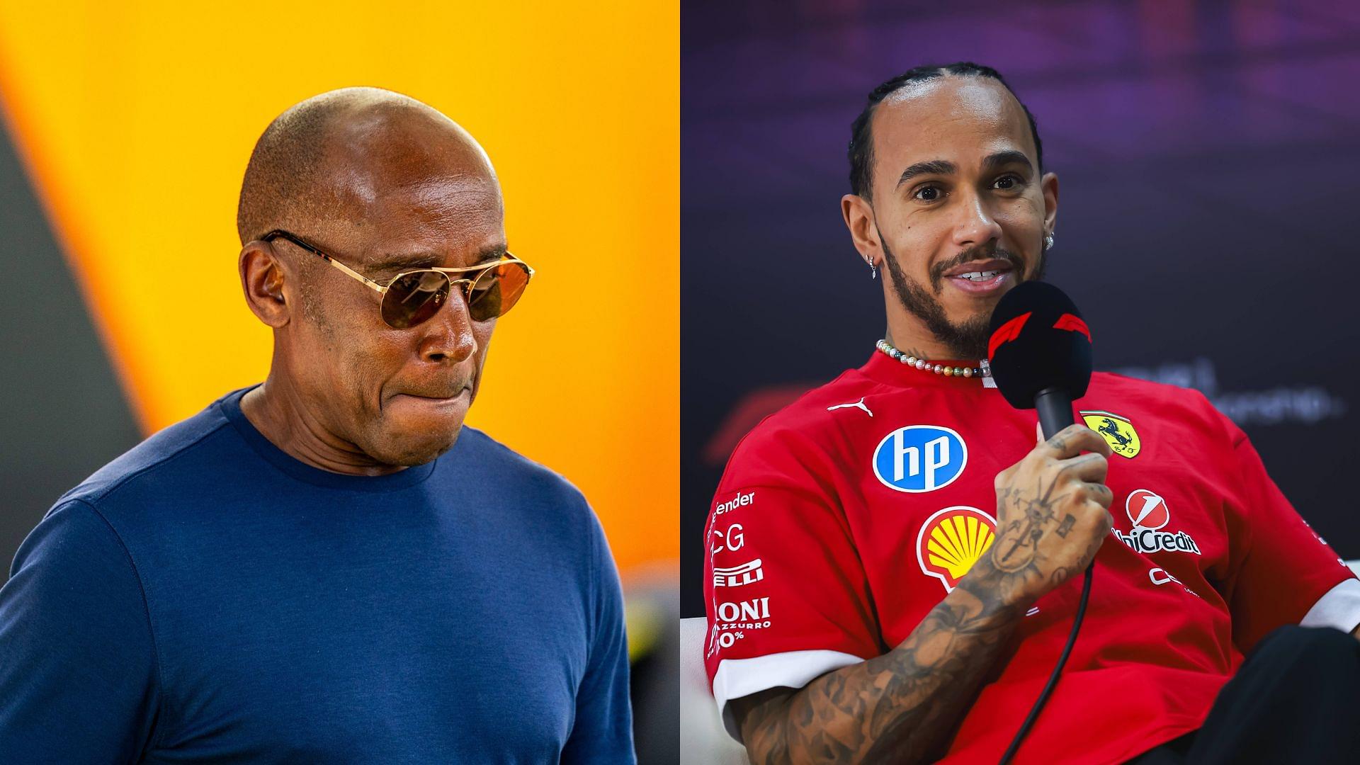 Anthony Hamilton (L) and Lewis Hamilton (R)