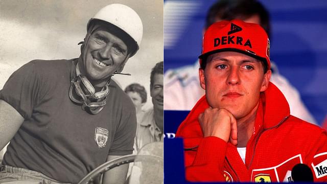 Lex Davison (L) and Michael Schumacher (R)