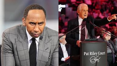 Stephen A. Smith (L), Pat Riley (R)