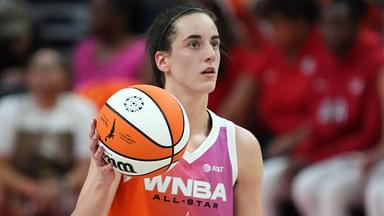 Team WNBA guard Caitlin Clark (22) dribbles against USA Women's National Team during the WNBA All Star Game at Footprint Center.