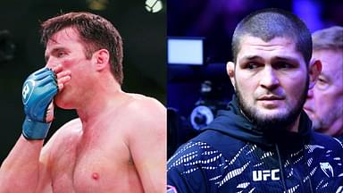 Chael Sonnen (L), Khabib Nurmagomedov (R)