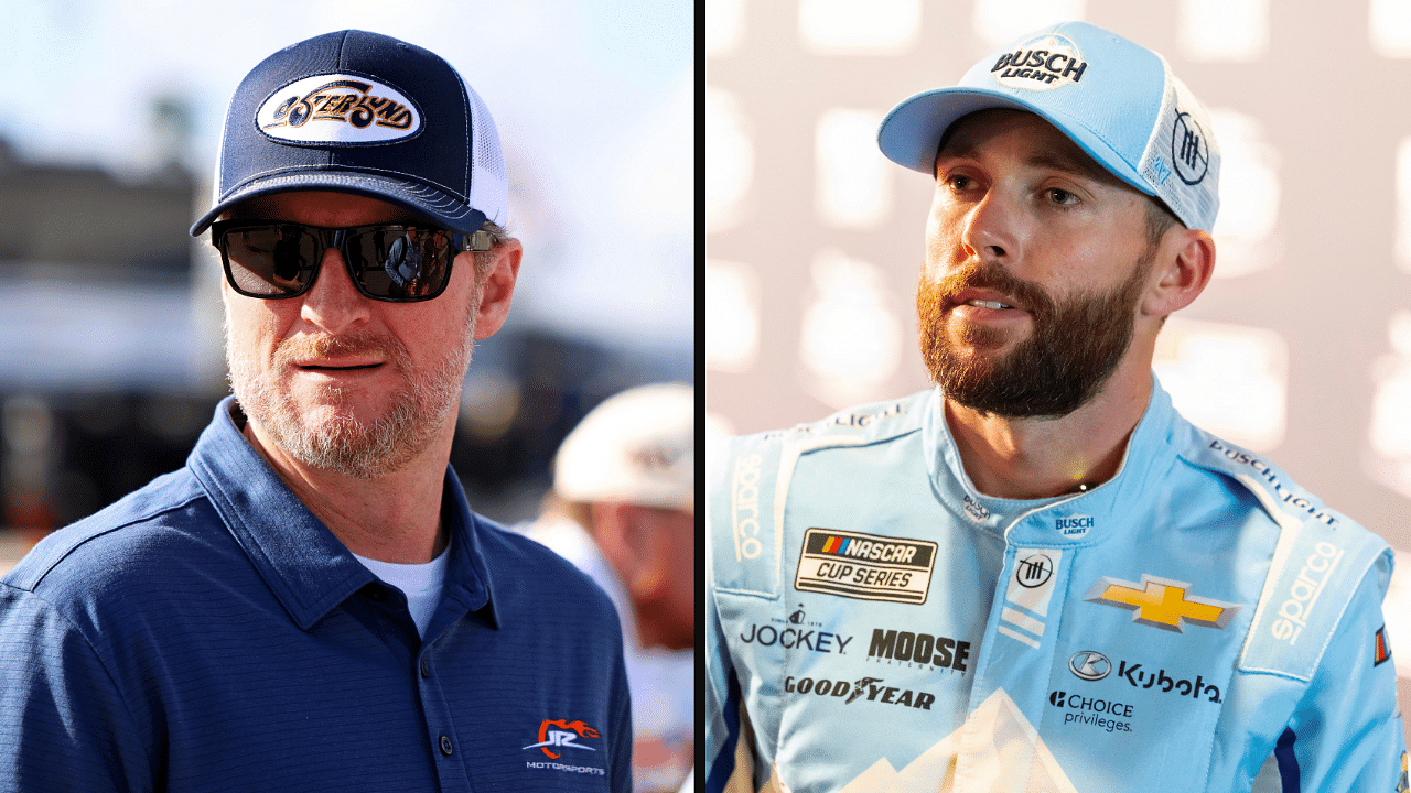 Dale Earnhardt Jr. (L) and Ross Chastain (R)