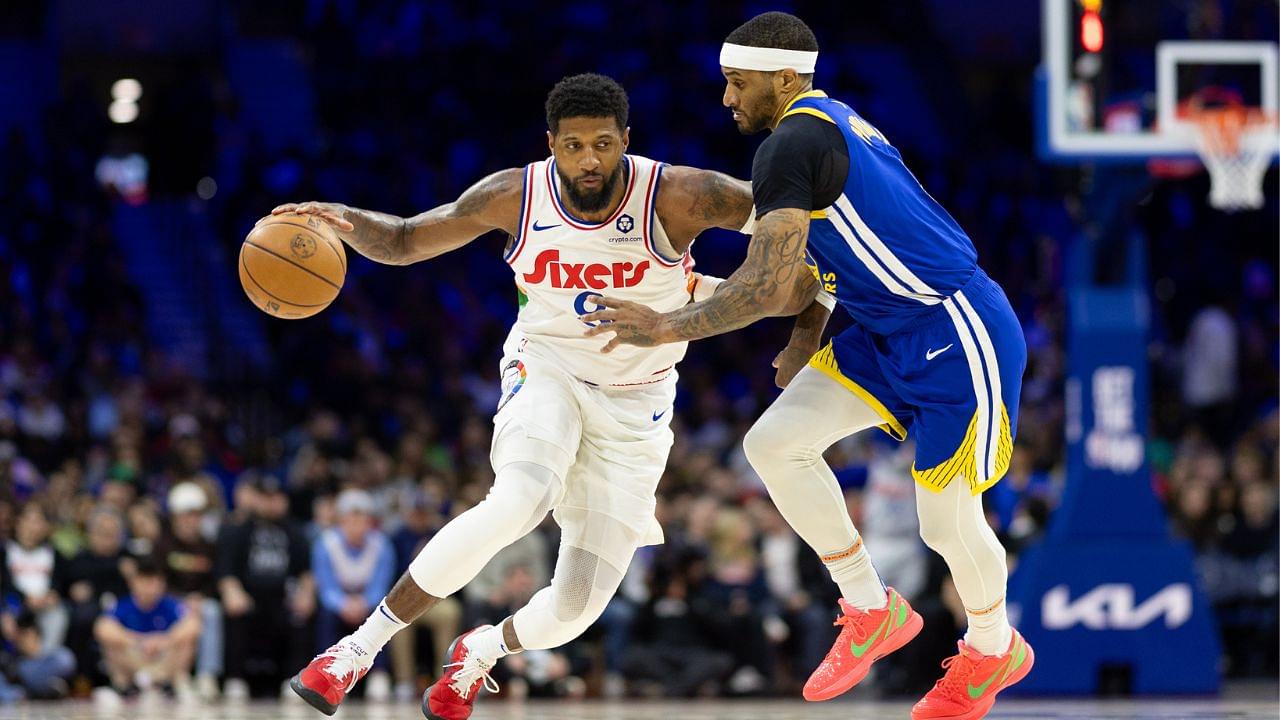 Paul George NBA: Golden State Warriors at Philadelphia 76ers