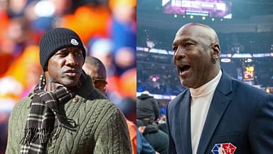 Shannon Sharpe (L), Michael Jordan (R)