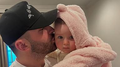 Baker Mayfield with daughter Kova.