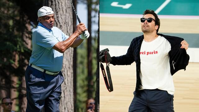 Charles Barkley(L) and Jimmy Fallon(R)